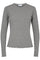 Natalia Ls Round Neck  Blouse | Grey Mel. | Bluse fra Liberté