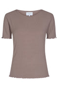 Natalia SS Bluse | Hellbraun | Bluse von Liberté