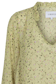 Shirley Dress | Dusty Lime | Kjole med print fra Liberté