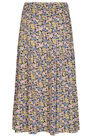 Solvej Skirt | Navy Flower | Nederdel med print fra Liberté
