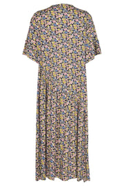 Solvej Dress | Navy Flower | Kjole med print fra Liberté