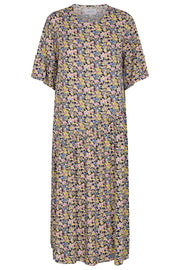 Solvej Dress | Navy Flower | Kjole med print fra Liberté