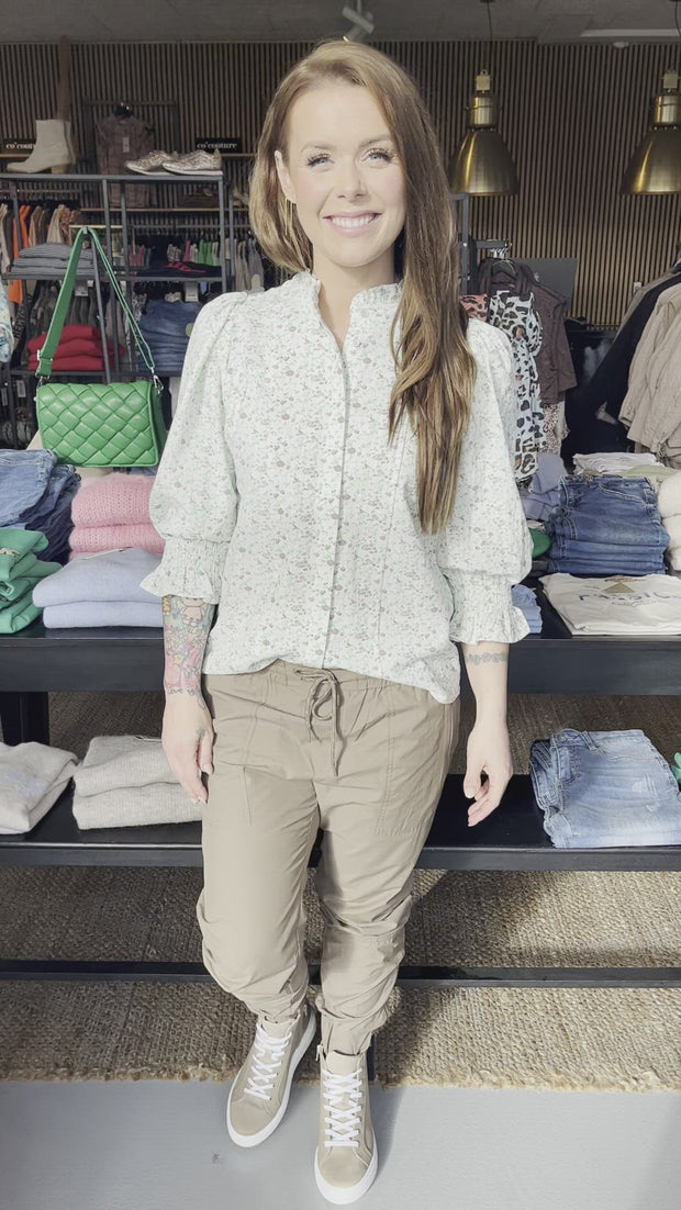 Fun Flower Shirt | Vibrant Green | Skjorte fra Co'couture