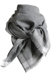Addi scarf | Melange grey | Uldtørklæde med lurex stribe fra Stylesnob