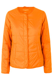 Padded Jacket | Orange | Kort dyne jakke fra Ilse Jacobsen