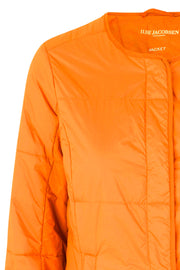 Padded Jacket | Orange | Kort dyne jakke fra Ilse Jacobsen