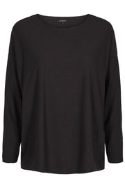 Alma LS Top (Fleece) | Black | Fleece bluse fra Liberté