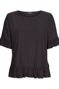 Alma Frill T-shirt | Sort | T-shirt fra  Liberté Essentiel