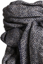 Amie Scarf | Blue | Grafisk tørklæde fra Stylesnob