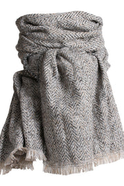 Amie Scarf | Grey | Grafisk tørklæde fra Stylesnob