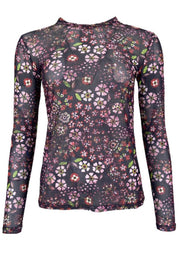 Annie mesh blouse | Winter Floral | Bluse fra Black Colour