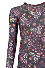 Annie mesh blouse | Winter Floral | Bluse fra Black Colour