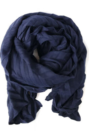 Carra | Navy | Tørklæde med struktur fra Re:designed