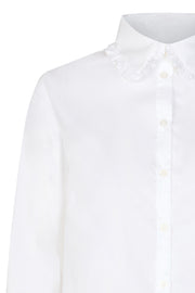 Martina Frill Shirt | White | Skjorte fra Mos Mosh