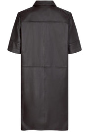 Ester Leather Dress | Molé Brown | Læder kjole fra Mos Mosh