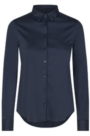Tina Jersey Shirt | Night Blue | Skjorte fra Mos Mosh