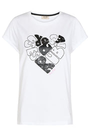 Rubies O-SS Tee | White | T-Shirt fra Mos Mosh