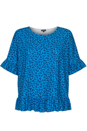 Alma Frill T-shirt | Sky Blue Leo | T-shirt fra  Liberté Essentiel