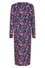 Alma-Ls-Tshirt-Dress | Navy Pink Flower | Kjole fra Liberté