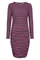 Alma Long dress | Rasberry Stripes | Kjole med rynker fra Liberté