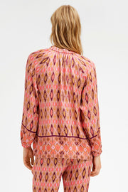 Annsofie, A-shape shirt | Quartz Pink w. Harlequin Print | Skjorte fra Gustav