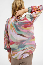 Annsofie, A-shape shirt | Rose w. Swirl Print | Skjorte fra Gustav