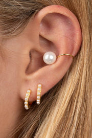 Anzu Pearl Hoops | Forgyldt | Øreringe med perler fra Coi