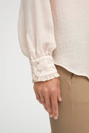 Arina turtle neck shirt | Cream | Skjorte fra Gustav