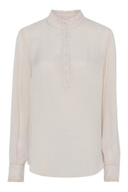 Arina turtle neck shirt | Cream | Skjorte fra Gustav