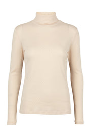 Arense Roll neck - organic GOTS | Sand Dollar | T-shirt fra Basic Apparel