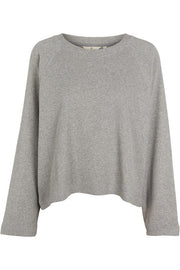 Barbara Sweatshirt GOTS | Grey mel | Sweatshirt fra Basic Apparel