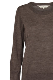 Vera sweater | Brown mel | Bluse fra Basic Apparel