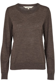Vera sweater | Brown mel | Bluse fra Basic Apparel