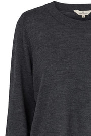 Vera sweater | Dark grey mel | Bluse fra Basic Apparel