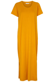 Rebekka Dress | Inca Gold | Lang kjole fra Basic Apparel