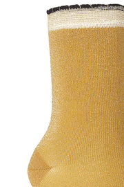 Darla Sock | Golden yellow | Strømper med glimmer fra Becksöndergaard
