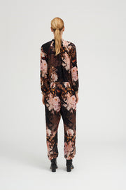 Beren jump suit | Black w. Blossom Rose Print | Bukser fra Gustav