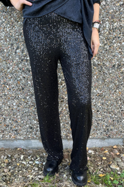 Glam Sequin Pant | Black | Bukser fra Black Colour