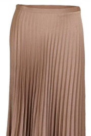 Boni Plisse Skirt | Dusty Taupe | Lang plisseret nederdel fra Neo Noir