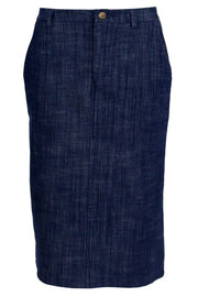 Box Skirt | Navy Denim | Nederdel fra Black Colour