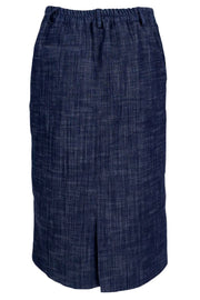 Box Skirt | Navy Denim | Nederdel fra Black Colour