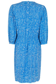 Briella Elma Dress | Graphic animal azure blue print | Kjole fra Soft Rebels
