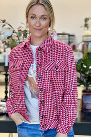 Rosalie Flashy Boucle Jacket | Flash Pink | Boucle jakke fra Co'Couture