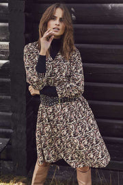 Vasco Boho Dress | Sort | Kjole med print fra Co'Couture
