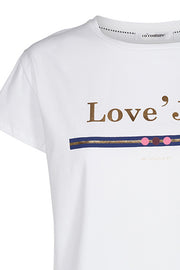 COSMA DOT  | White | Love'Joy t-shirt fra CO'COUTURE