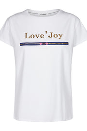 COSMA DOT  | White | Love'Joy t-shirt fra CO'COUTURE