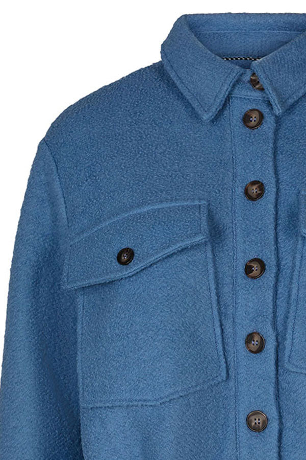 Rosalie Wool Coat | Sky Blue | Kort uld jakke fra Co'Couture