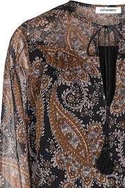Perrine Boho Blouse | Sort | Bluse med paisley print fra Co'Couture