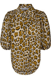 Dorset Animal Shirt | Råhvid/Leo | Skjorte med leopardprint fra Co'Couture