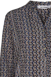 Coco Olika | Mørkeblå | Skjorte med print fra Co'Couture